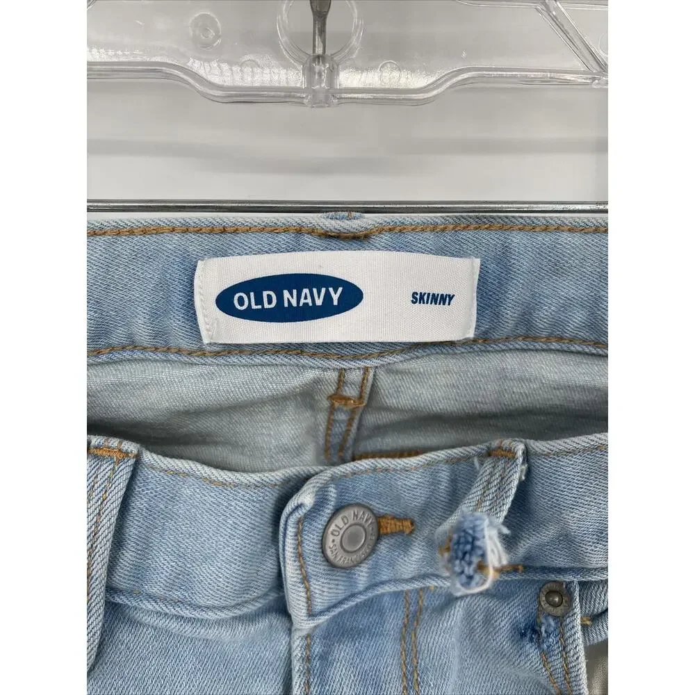 Old Navy Girls Stretch 5-Pockets Button Fly Skinny Denim Jeans Blue Size 8